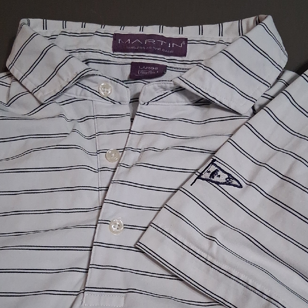 Martin Golf Shirt w/ Embroidered Burgee likely for the Nantucket Wharf Rat Club